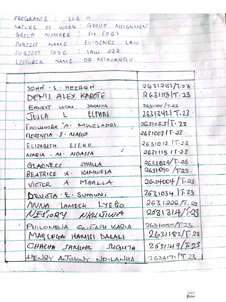 Evidence Assignment | PDF