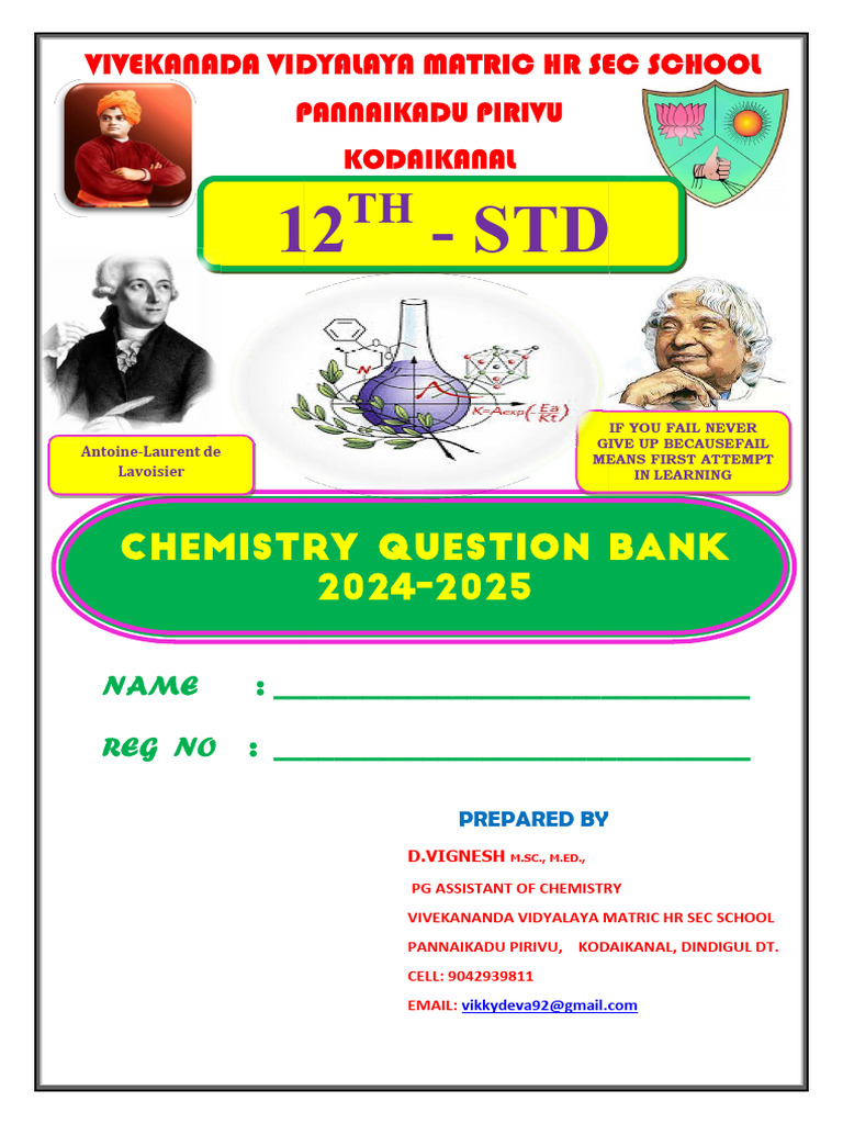 OSWAAL QUESTION BANK CLASS 12 PDF DOWNLOAD 2025 CHEMISTRY visual data 3