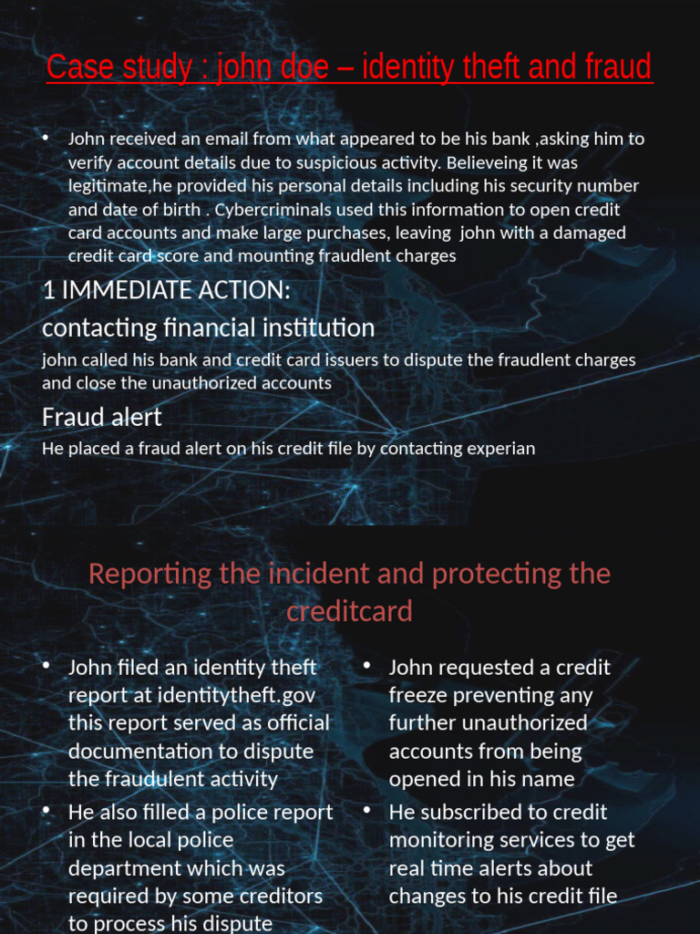 John Doe's Identity Theft Case Study | PDF