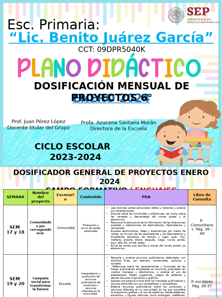 Dosificación de Proyectos Educativos 2024 | PDF | Democracia ...