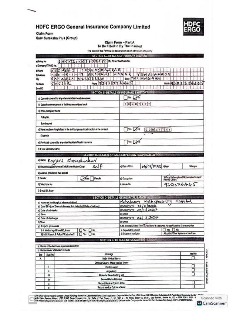 hdfc-ergo-emi-claim-pdf-insurance-deductible