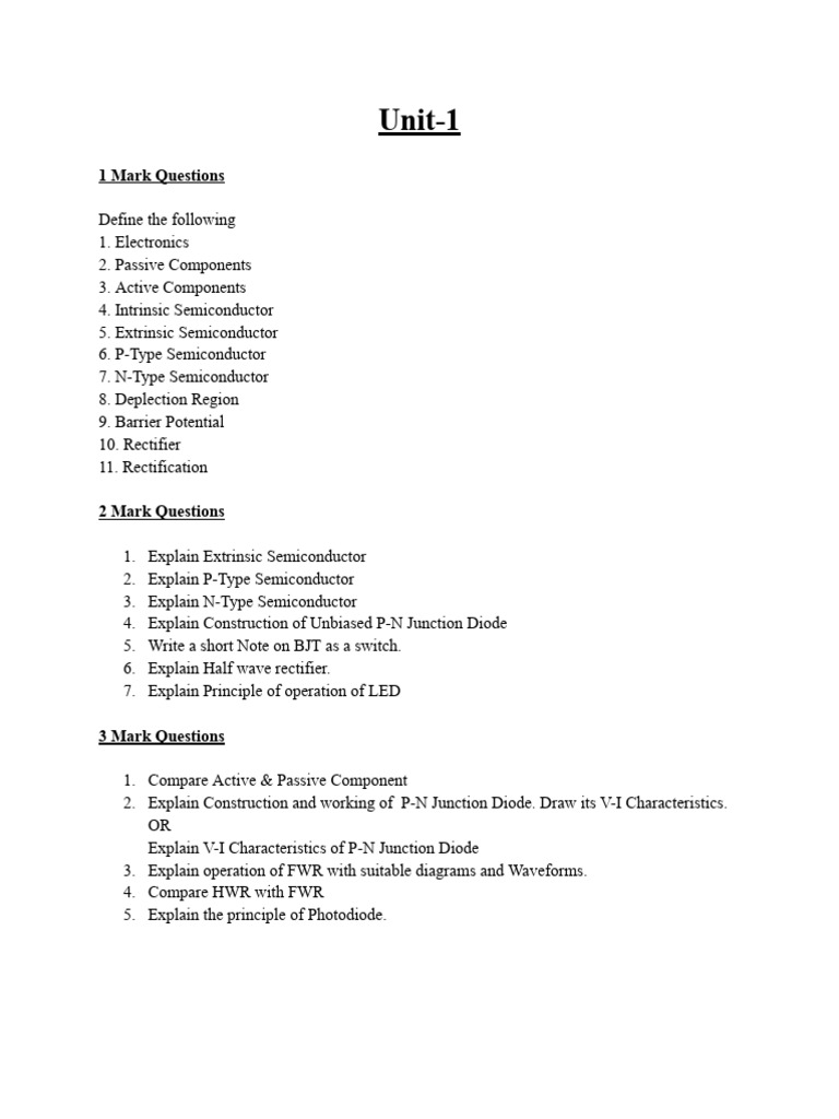 BXE Question Bank | PDF