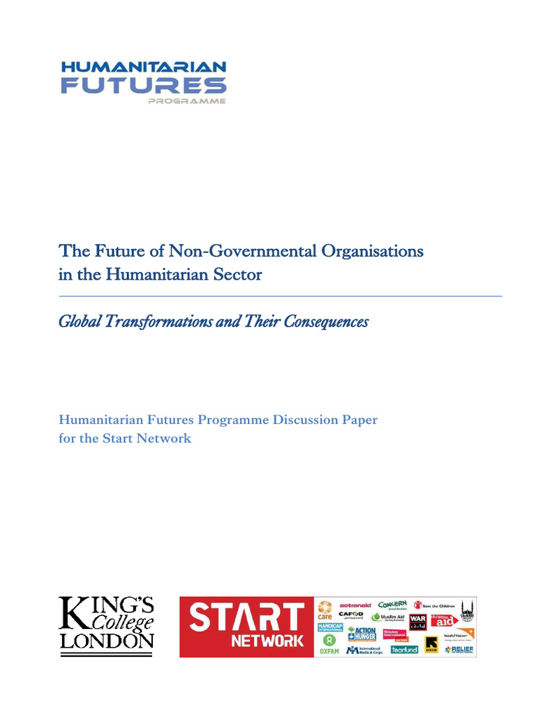 The Future of Humanitarian NGOs HFP Discussion Paper Aug2013 | PDF ...