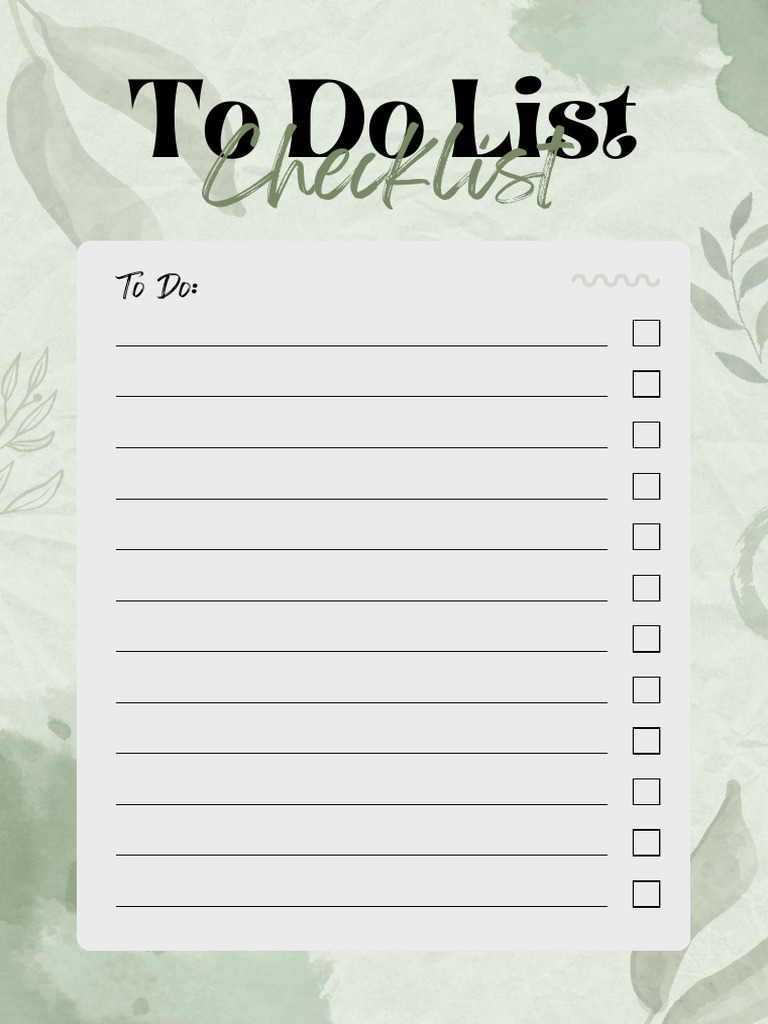 Essential To-Do List Checklist | PDF