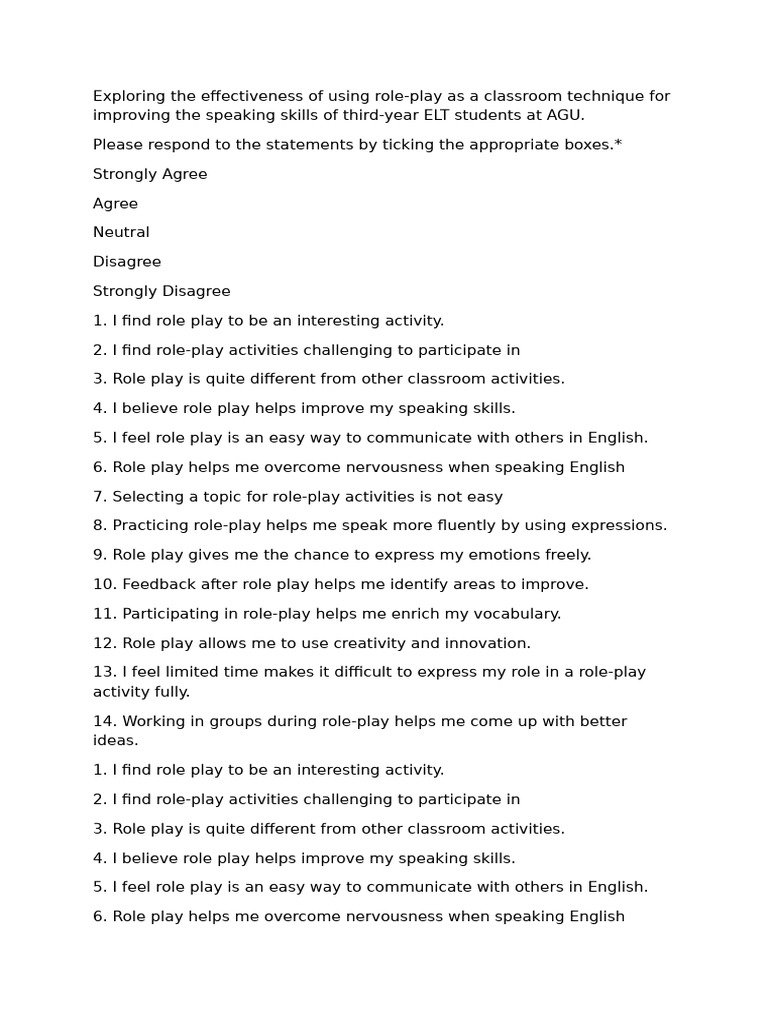 Exploring The Effectiveness of Using Role | PDF