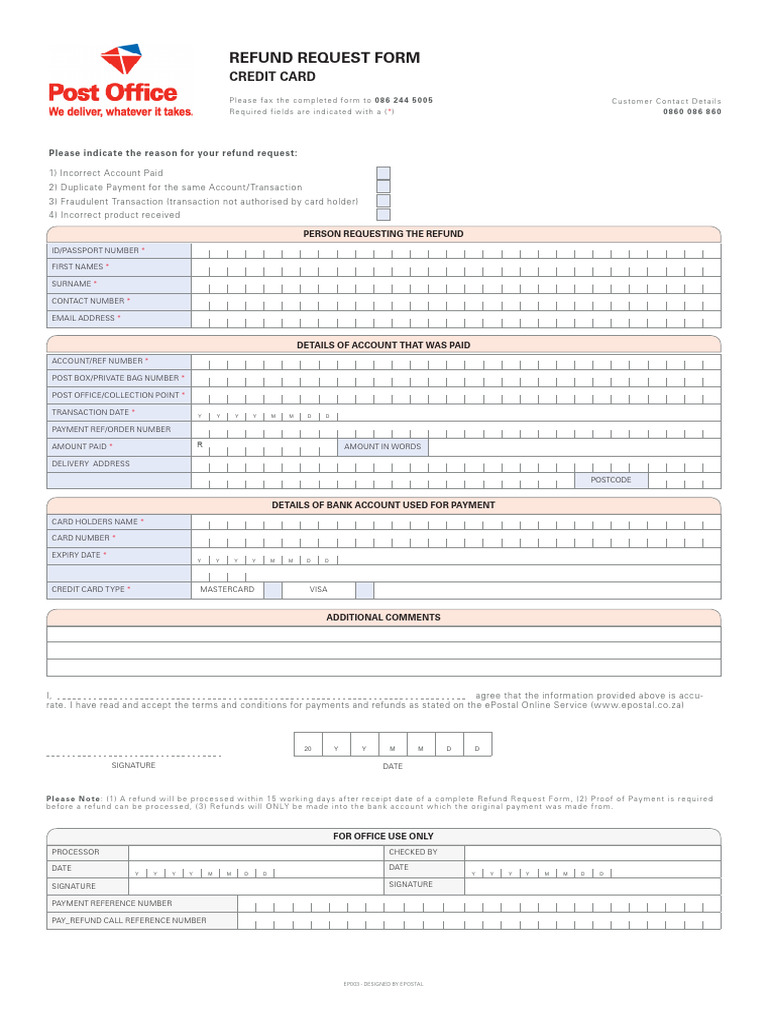 Refund Request Form Submission Guide | PDF | Credit Card | Payments
