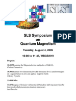 SLS Symposium on Quantum Magnetism