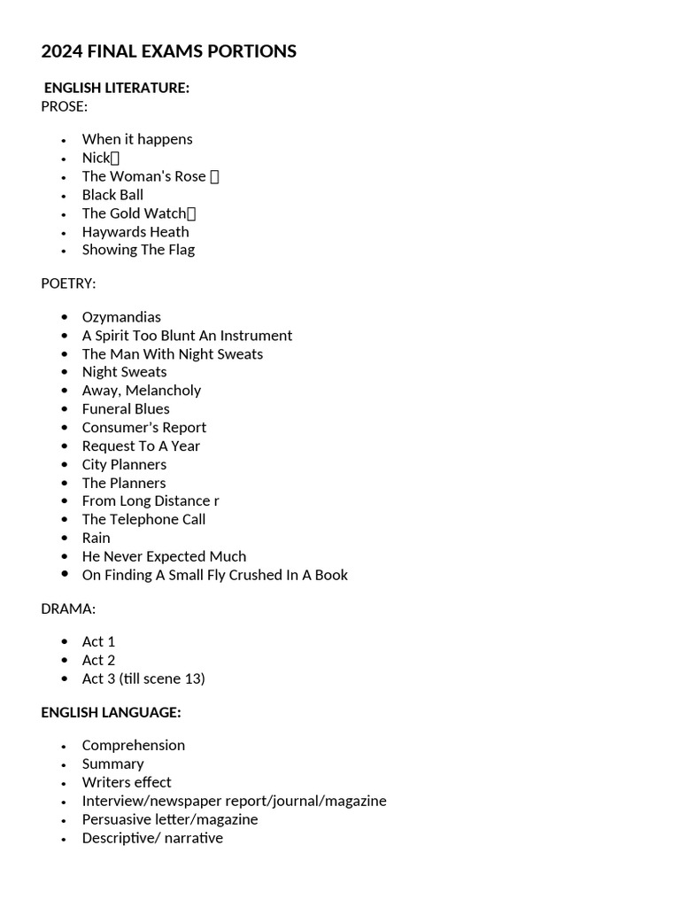 2024 Final Exam Study Guide | PDF | Equations | Force