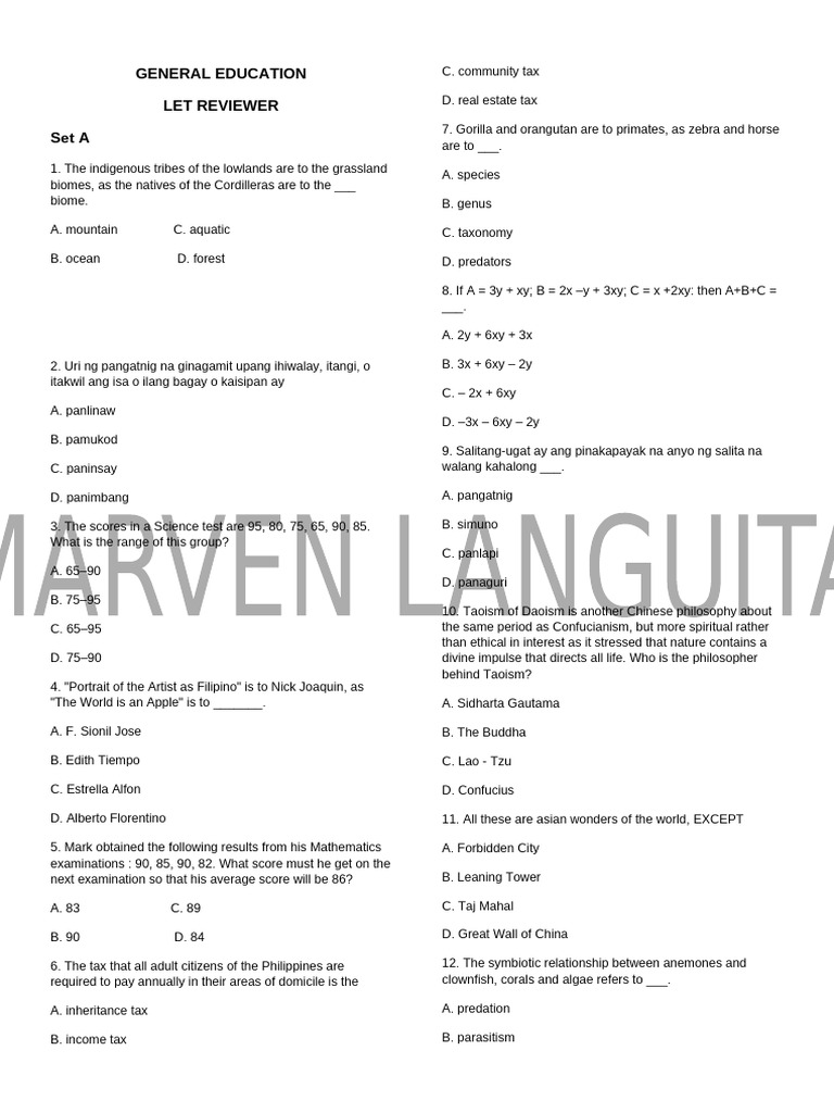 General Education Review Questions | PDF | Greenhouse Effect