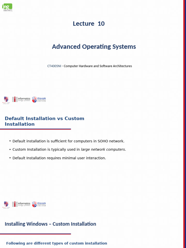 Custom OS Installation Methods | PDF | Installation (Computer Programs ...