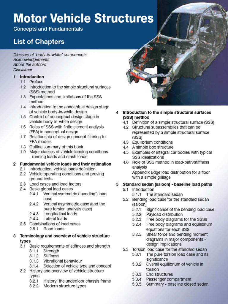 Book Sae SSS Method For Biw Chassis | PDF | Bending | Beam (Structure)