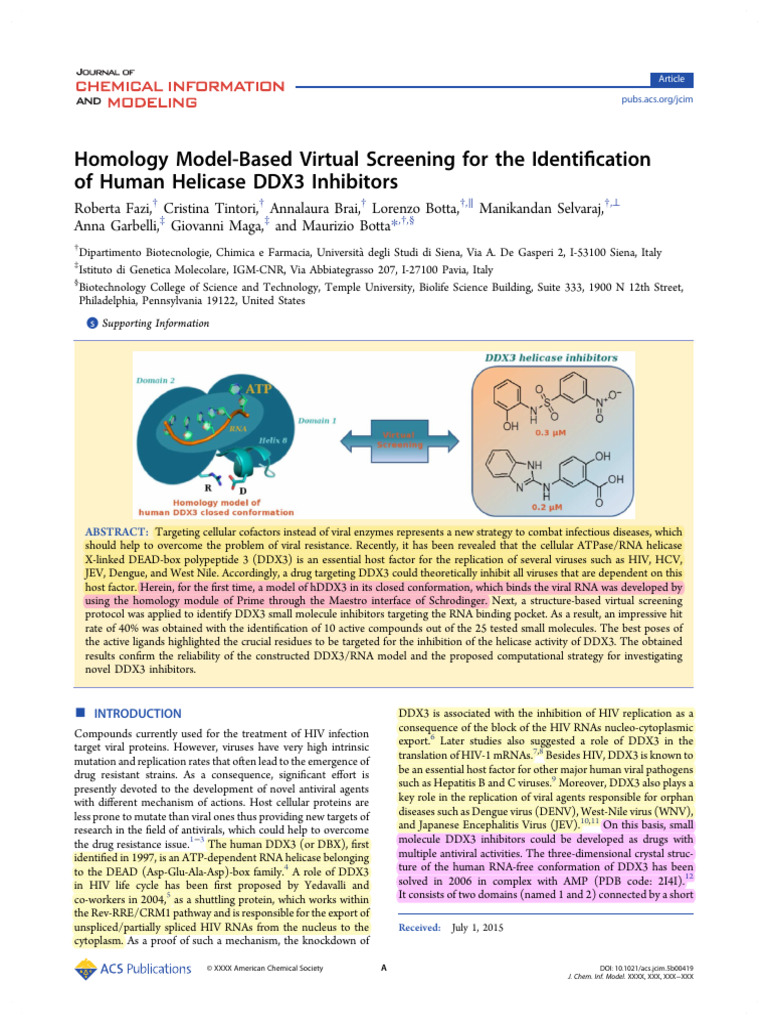 Homology Model-Based Virtual Screening For The Identification of Human ...