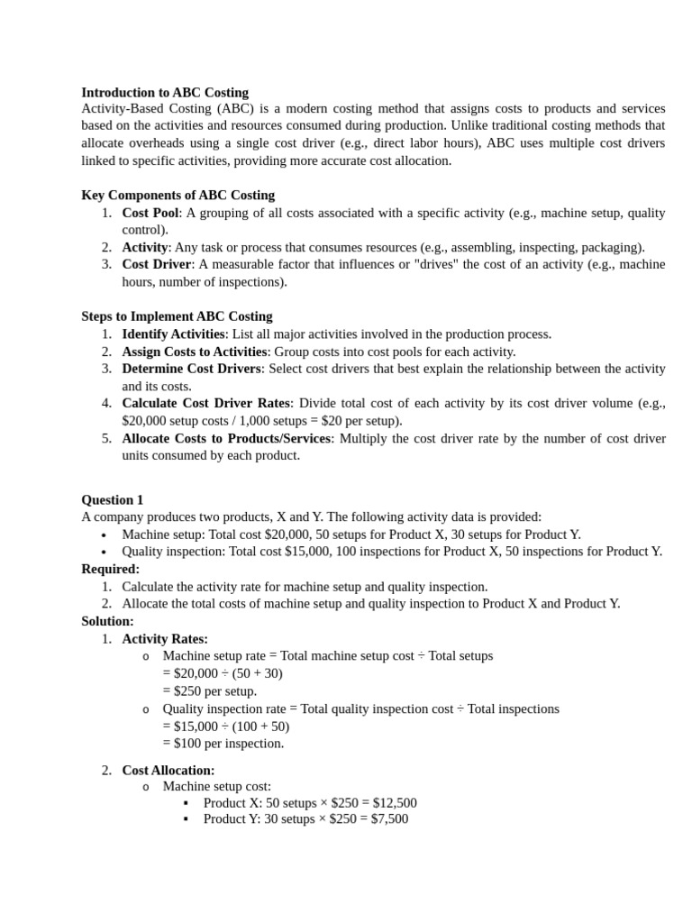 Lecture 11 (ABC Costing) | PDF | Management Accounting | Economies