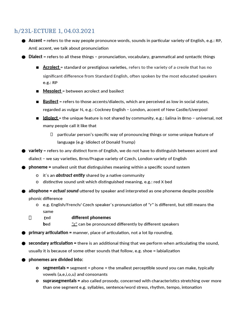 Phonetics and Varieties of English | PDF | Phonology | Vowel
