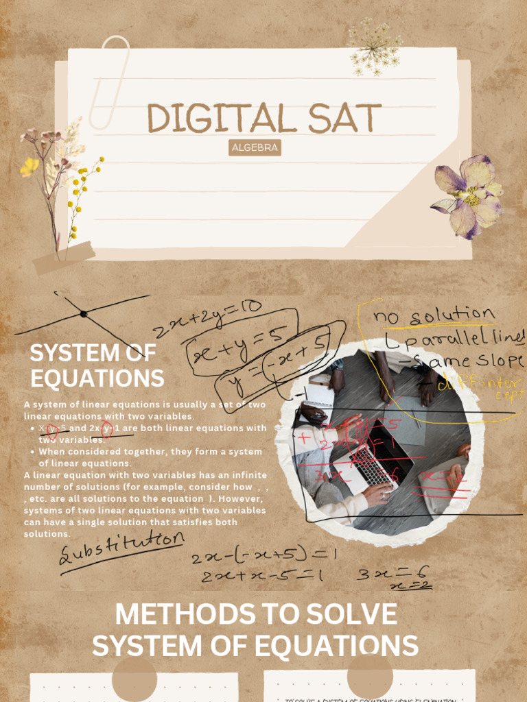 Sat Presentation 2 Pdf Equations System Of Linear Equations