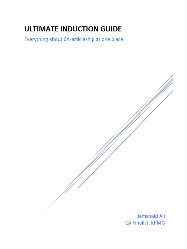 CA Articleship Induction Guide | PDF | Deferred Tax | Audit