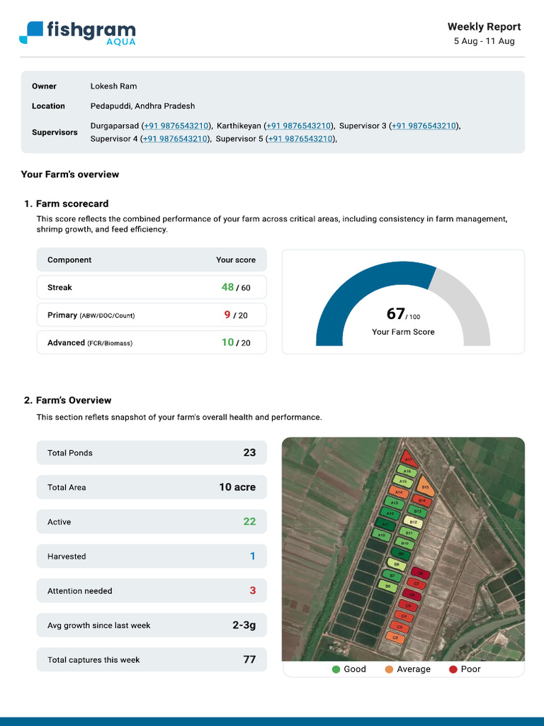 Weekly Farm Performance Report | PDF