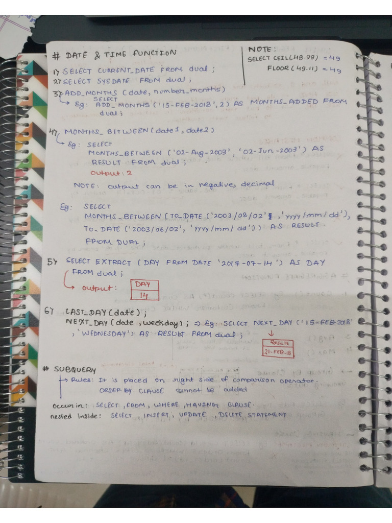 DATE and TIME function + Subquery + STRING function + VIEWS | PDF