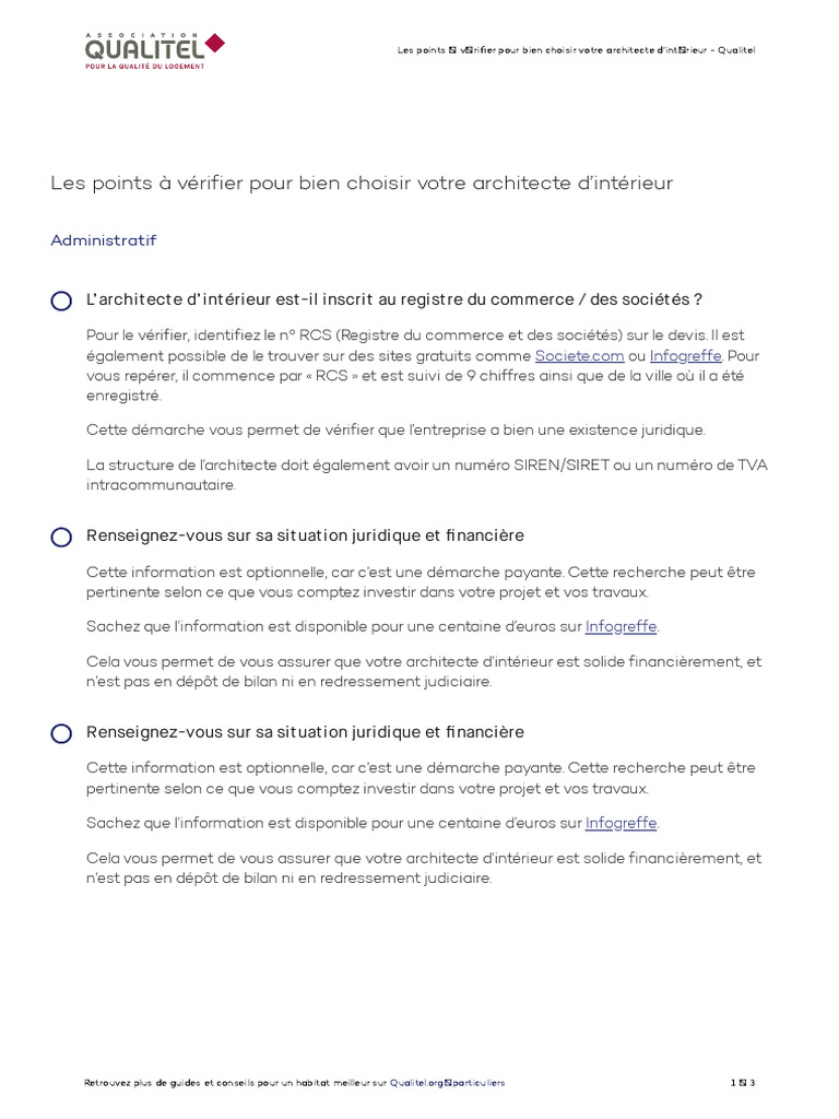 Choisir son architecte d’intérieur : guide essentiel | PDF | Assurance ...