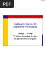 Certification Options for Share Point Professionals