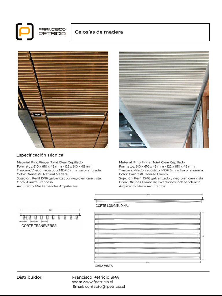 Celosías de Madera: Especificaciones y Proyectos | PDF