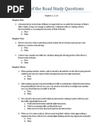 Rules of The Road Study Questions Chapters 1, 2, 3, 4