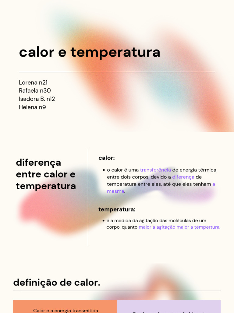 Calor e Temperatura: Conceitos e Transferência | PDF | Calor | Temperatura