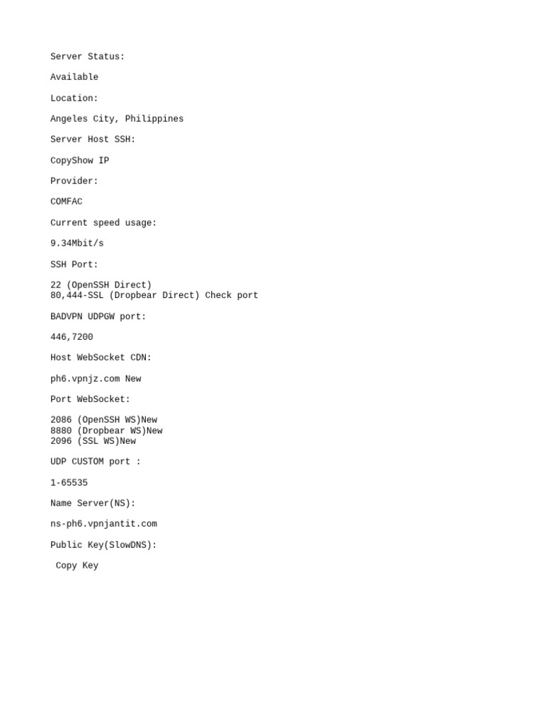 Server Status and Configuration Details | PDF