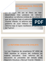 Reforma Educativa en El Peru Siglo XX