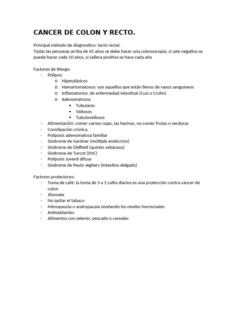 Cancer de Colon y Recto | PDF