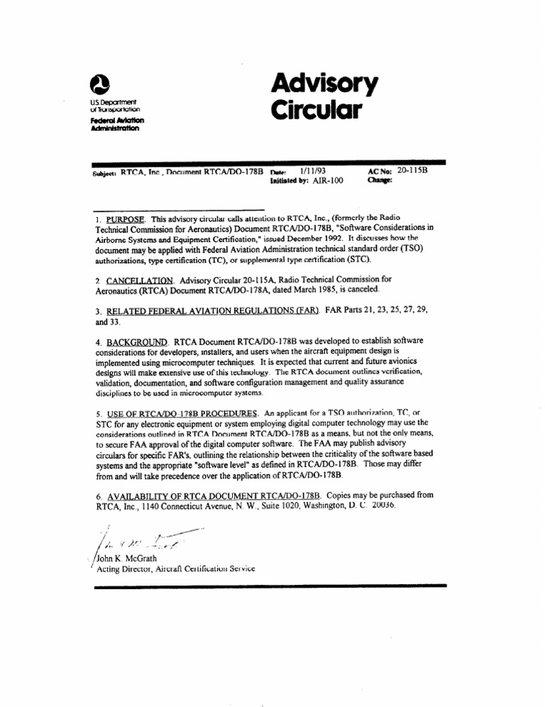 Ac20 115B | PDF | Federal Aviation Administration | Engineering