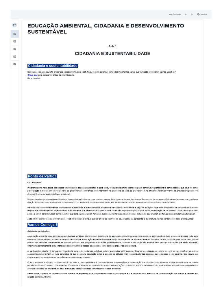 Cidadania e Sustentabilidade na Educação | PDF | Sustentabilidade ...