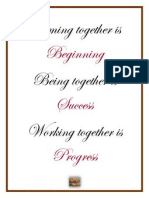 Working Together is Key to Success