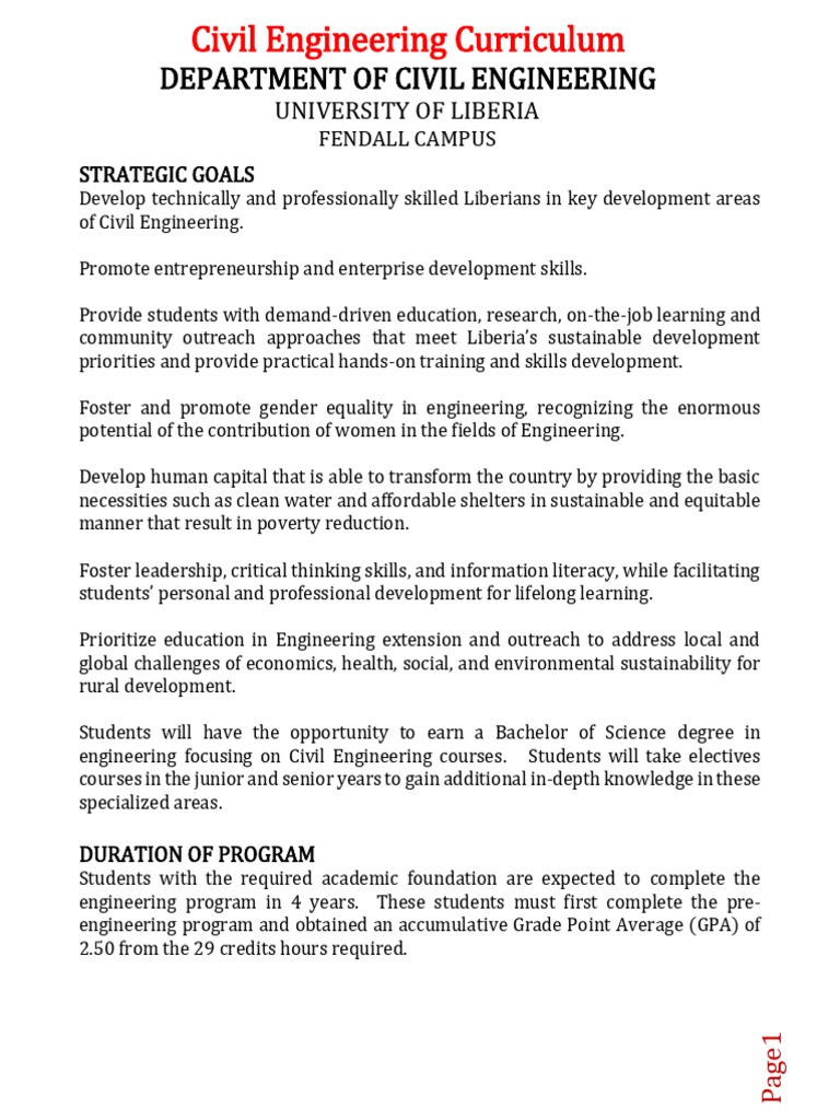 Civil Engineering - Clum | PDF | Civil Engineering | Course Credit