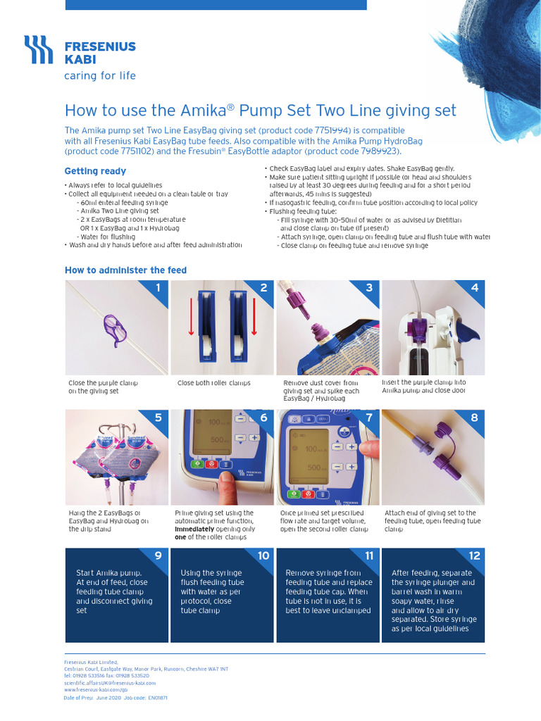 Fresenius Kabi How To Guide No.5 - How To Use The Amika Pump Set Two ...