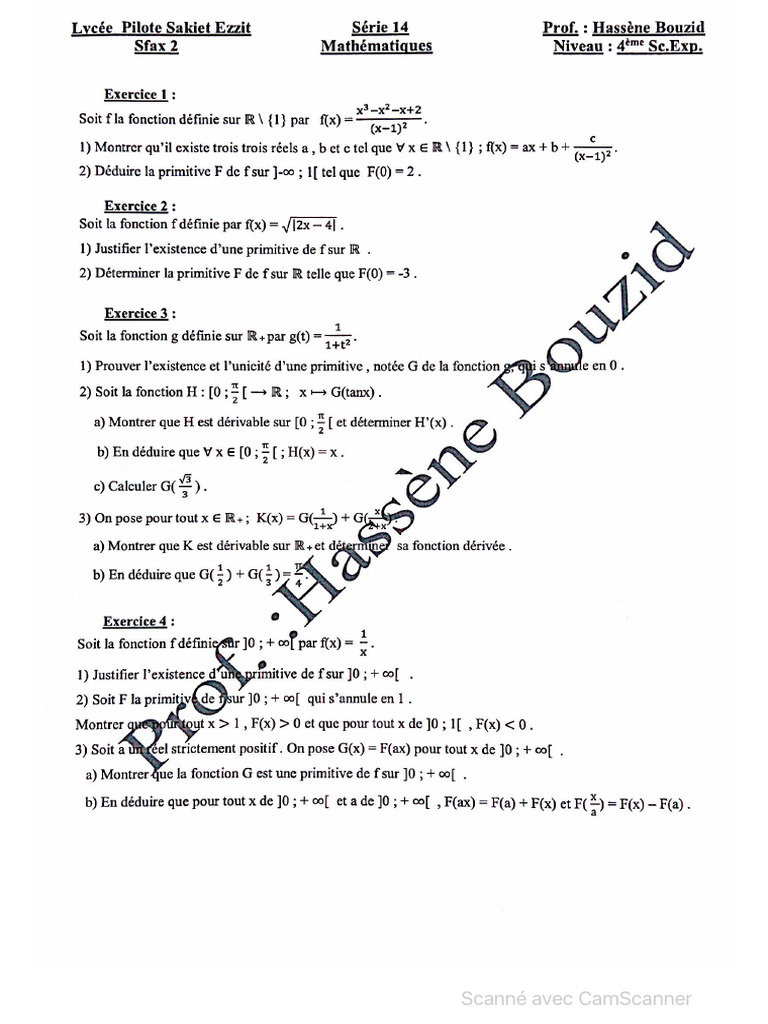 Primitive + Integral | PDF
