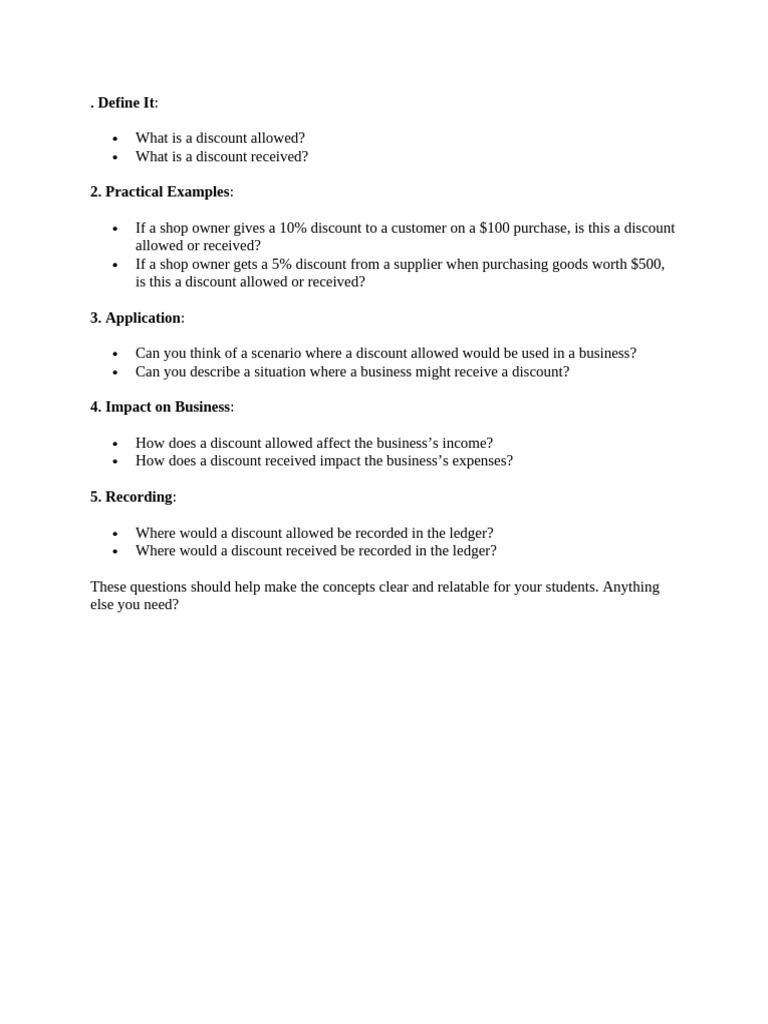 Understanding Discounts Allowed and Received | PDF