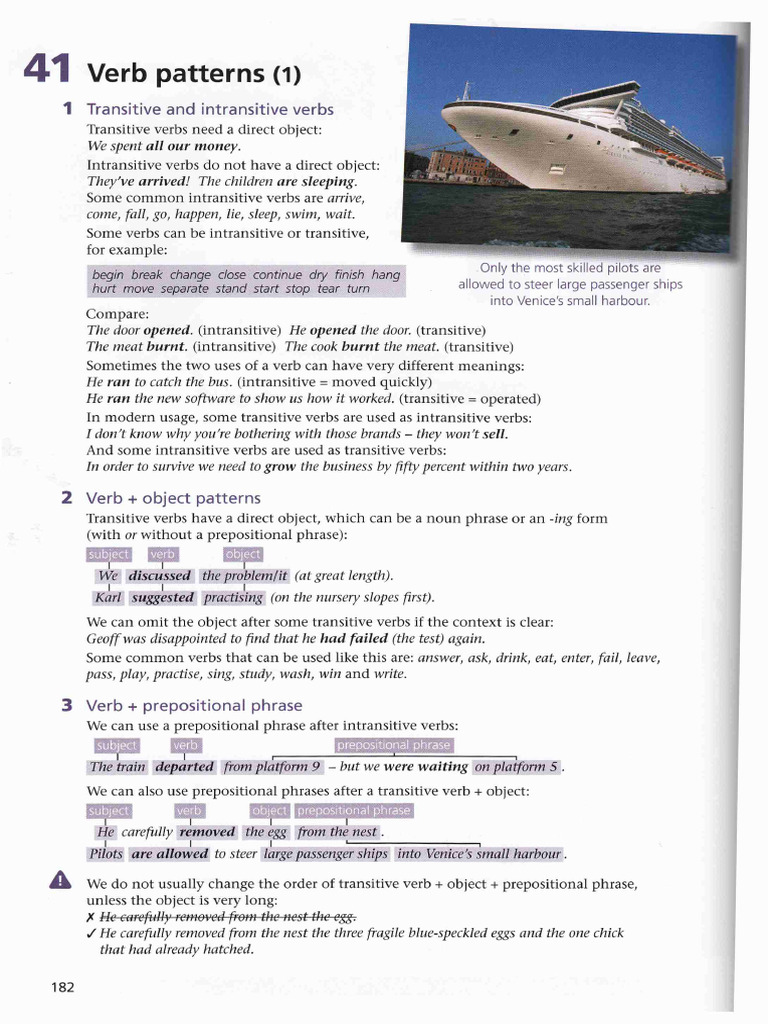 Verb Patterns 1 | PDF