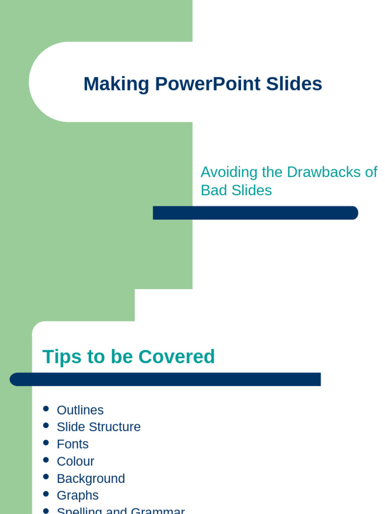 PowerPoint Slide Design Tips | PDF | Human Communication | Linguistics