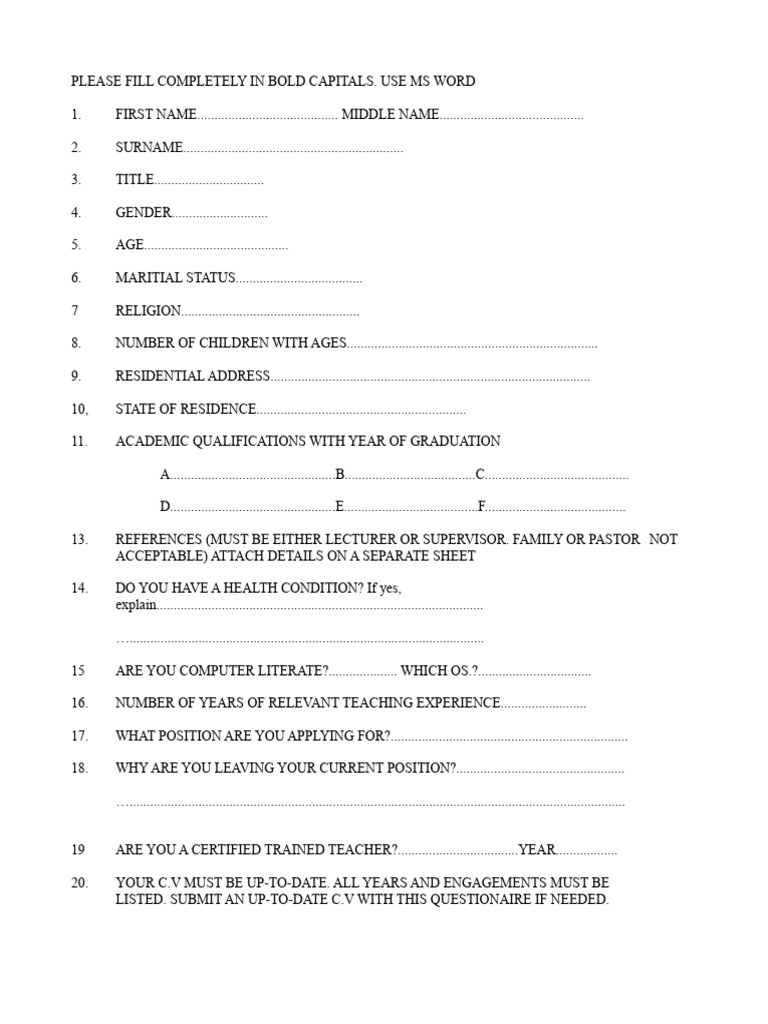 APPLICANT DETAILS | PDF