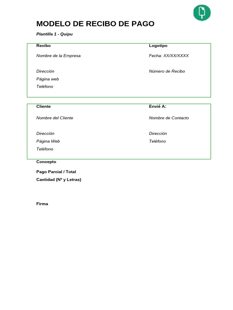 Modelo-Recibo-de-Pago-1 | PDF