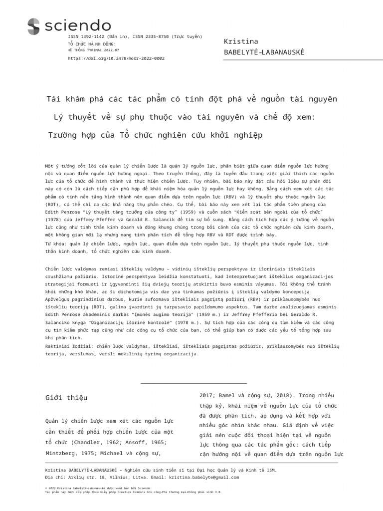 Re-Exploring Seminal Works On Resource-Based View | PDF