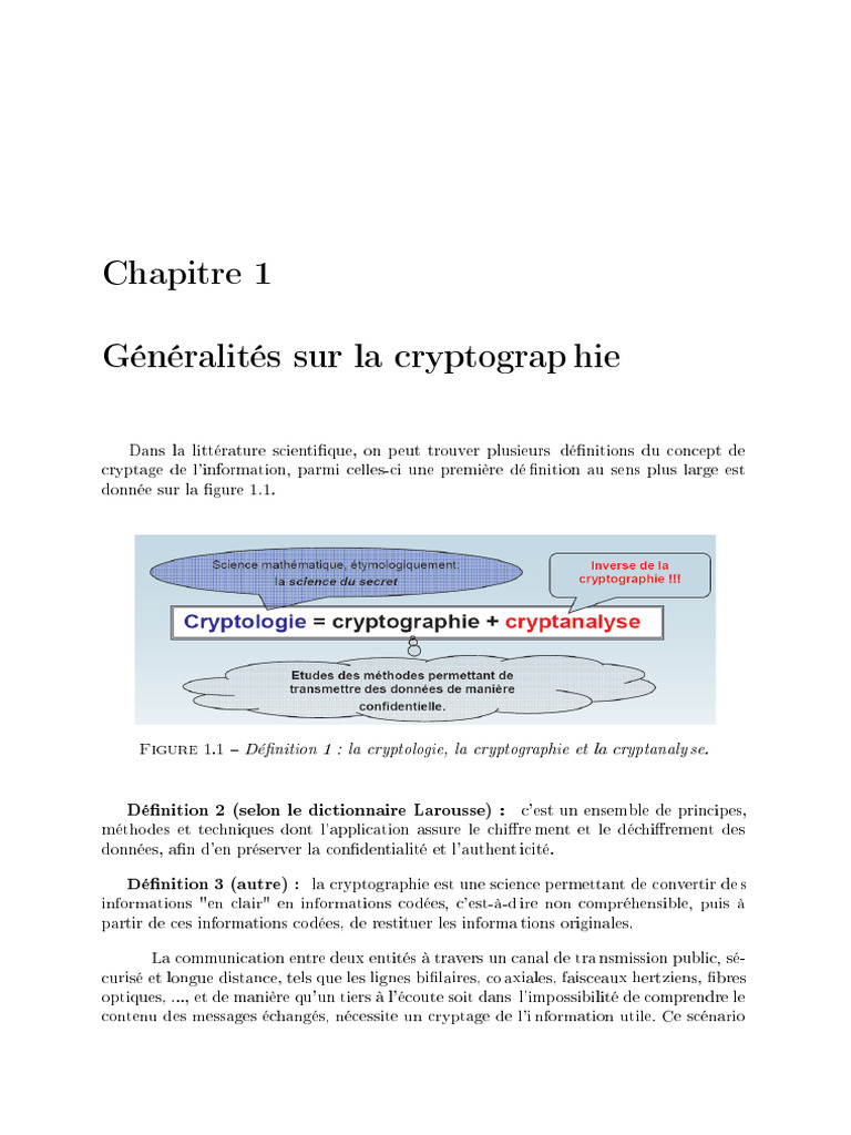 Introduction à la cryptographie et ses méthodes | PDF | Cryptographie ...