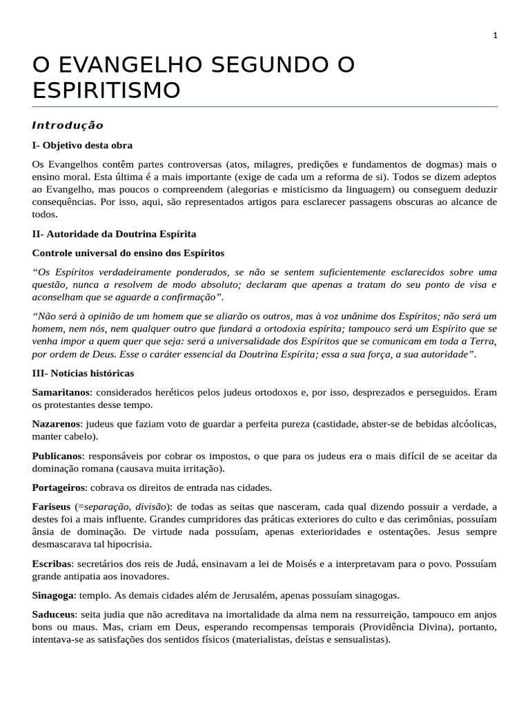 Entendendo o Evangelho e o Espiritismo | PDF | Espiritismo | Reencarnação