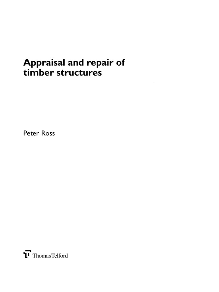 Appraisal and Repair of Timber Structures | PDF | Cast Iron | Truss
