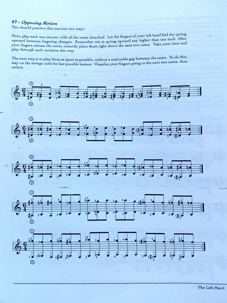 Left Hand Finger Exercises Guide | PDF