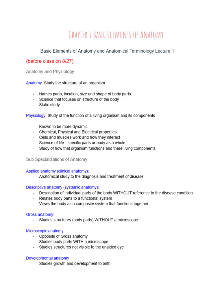 1 | PDF | Anatomical Terms Of Location | Anatomy