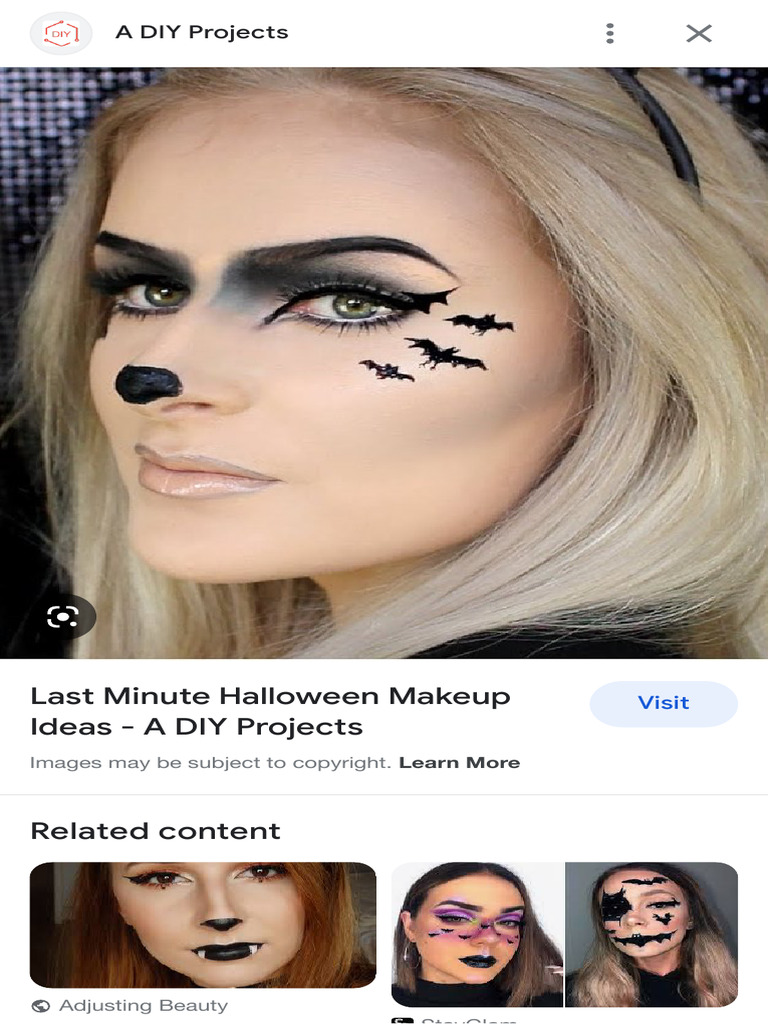 Easy Makeup Halloween Bats For Kids - Google Search | PDF