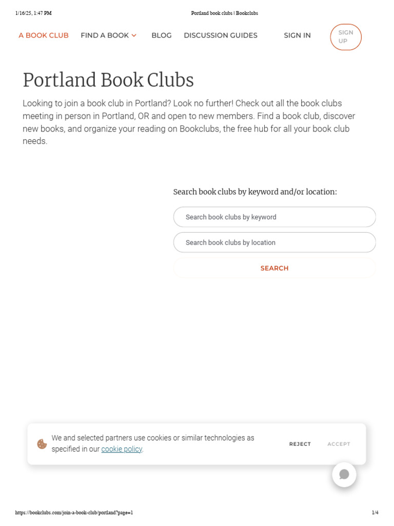 Join Book Clubs in Portland, OR | PDF