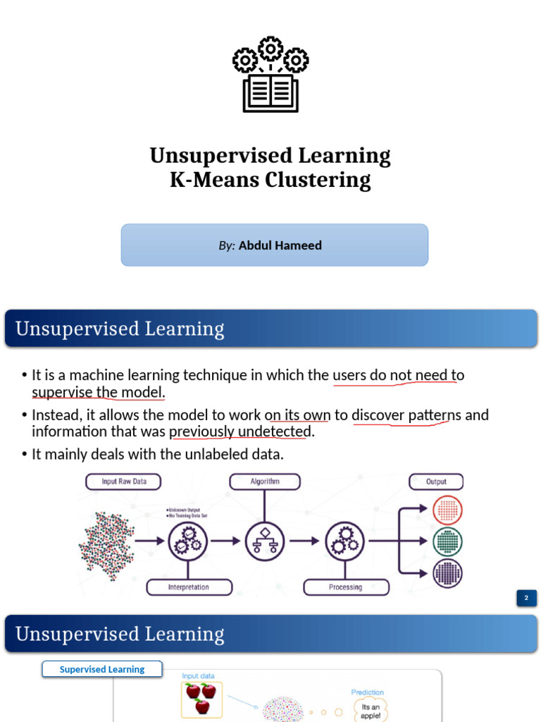 Lecture - 10 Unsupervised Learning & K-Means Clustering | PDF | Cluster ...